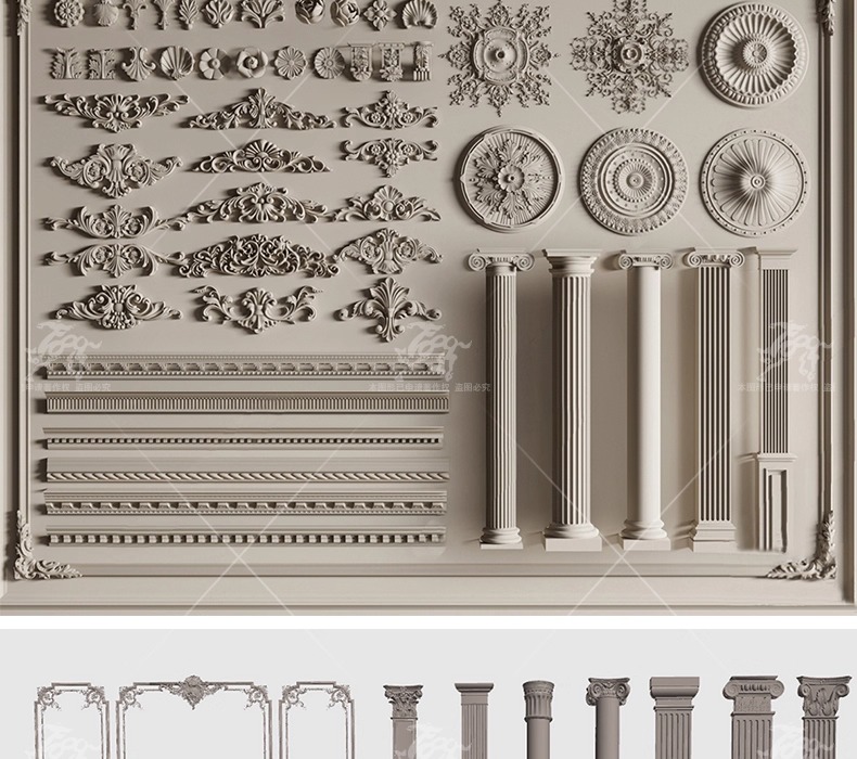 su ad03 carved plaster line
