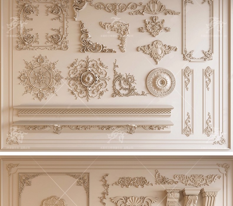 su ad03 carved plaster line