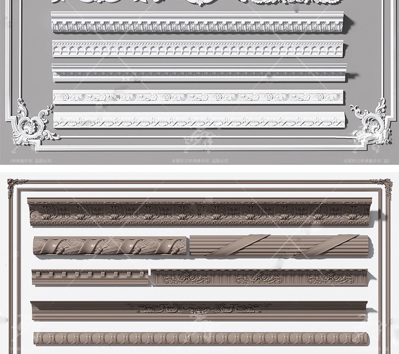 su ad03 carved plaster line