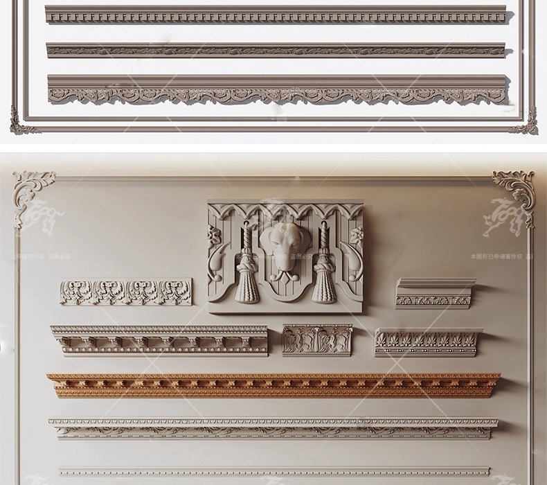 su ad03 carved plaster line