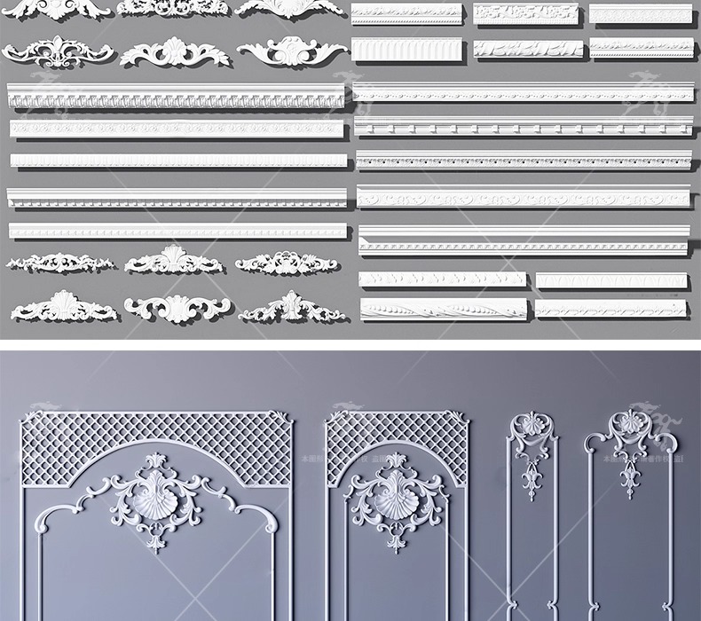su ad03 carved plaster line