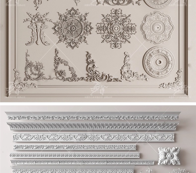 su ad03 carved plaster line