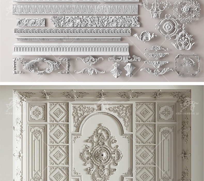 su ad03 carved plaster line