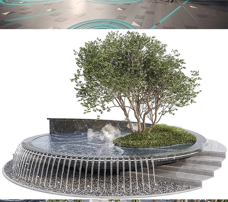su ls17 fountain waterscape