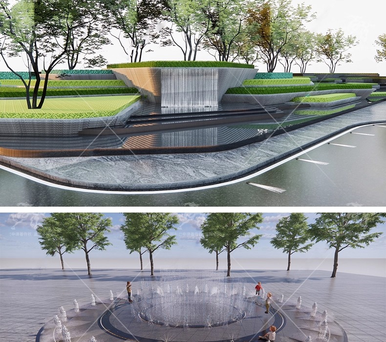 su ls17 fountain waterscape