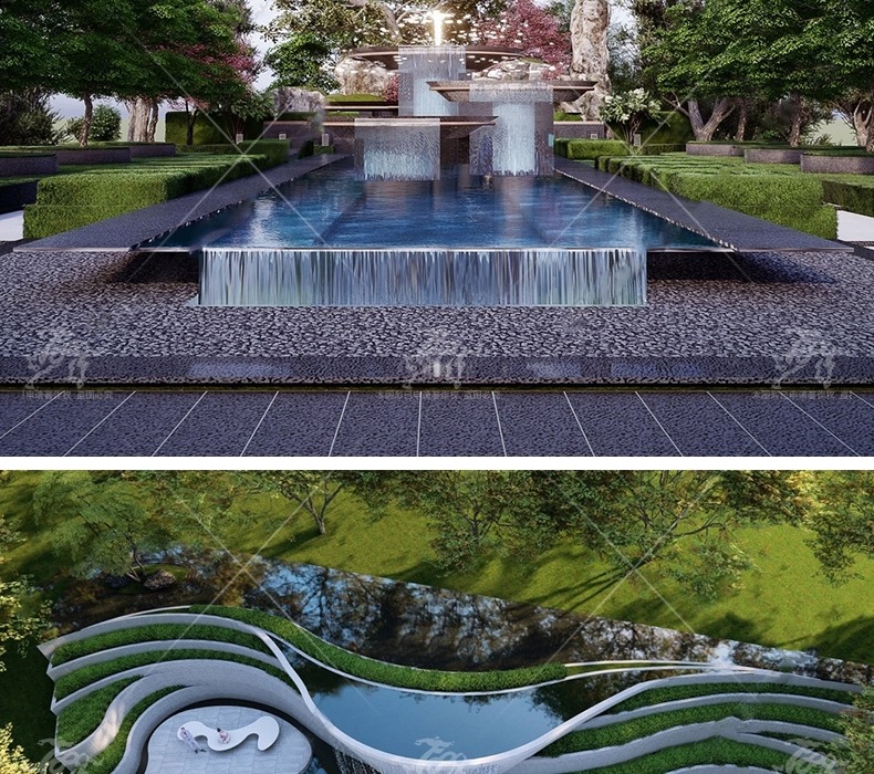 su ls17 fountain waterscape