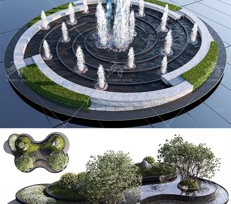 su ls17 fountain waterscape