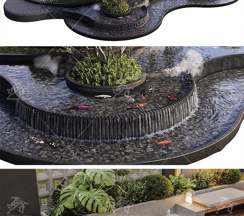 su ls17 fountain waterscape