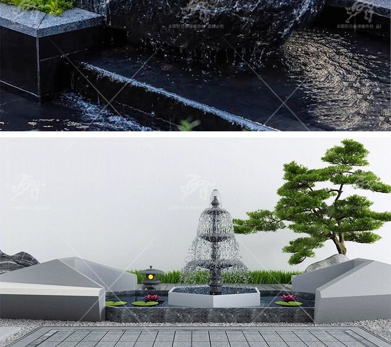 su ls17 fountain waterscape