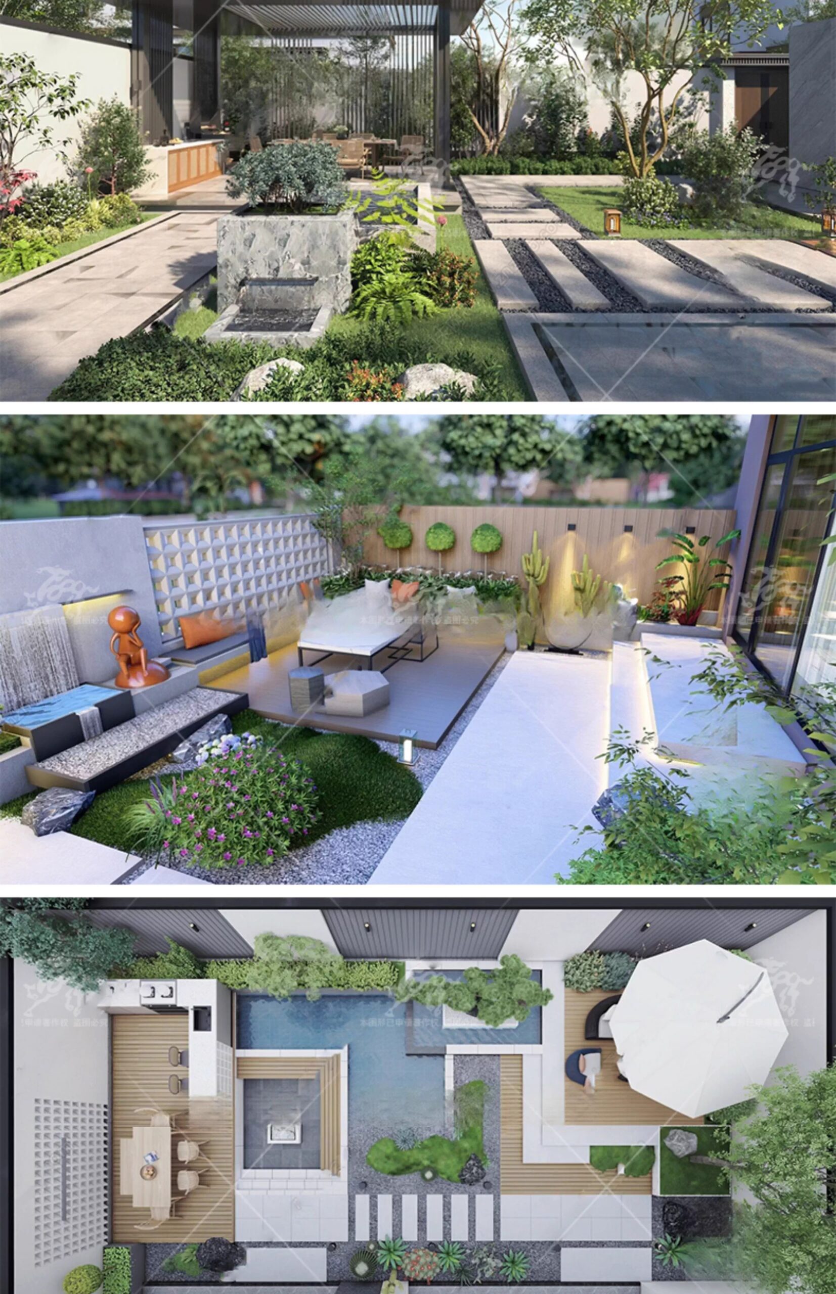 su ls20 modern courtyard garden