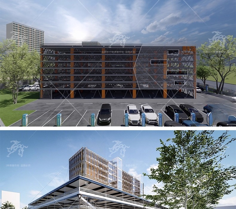 su ad10 steel structure parking lot