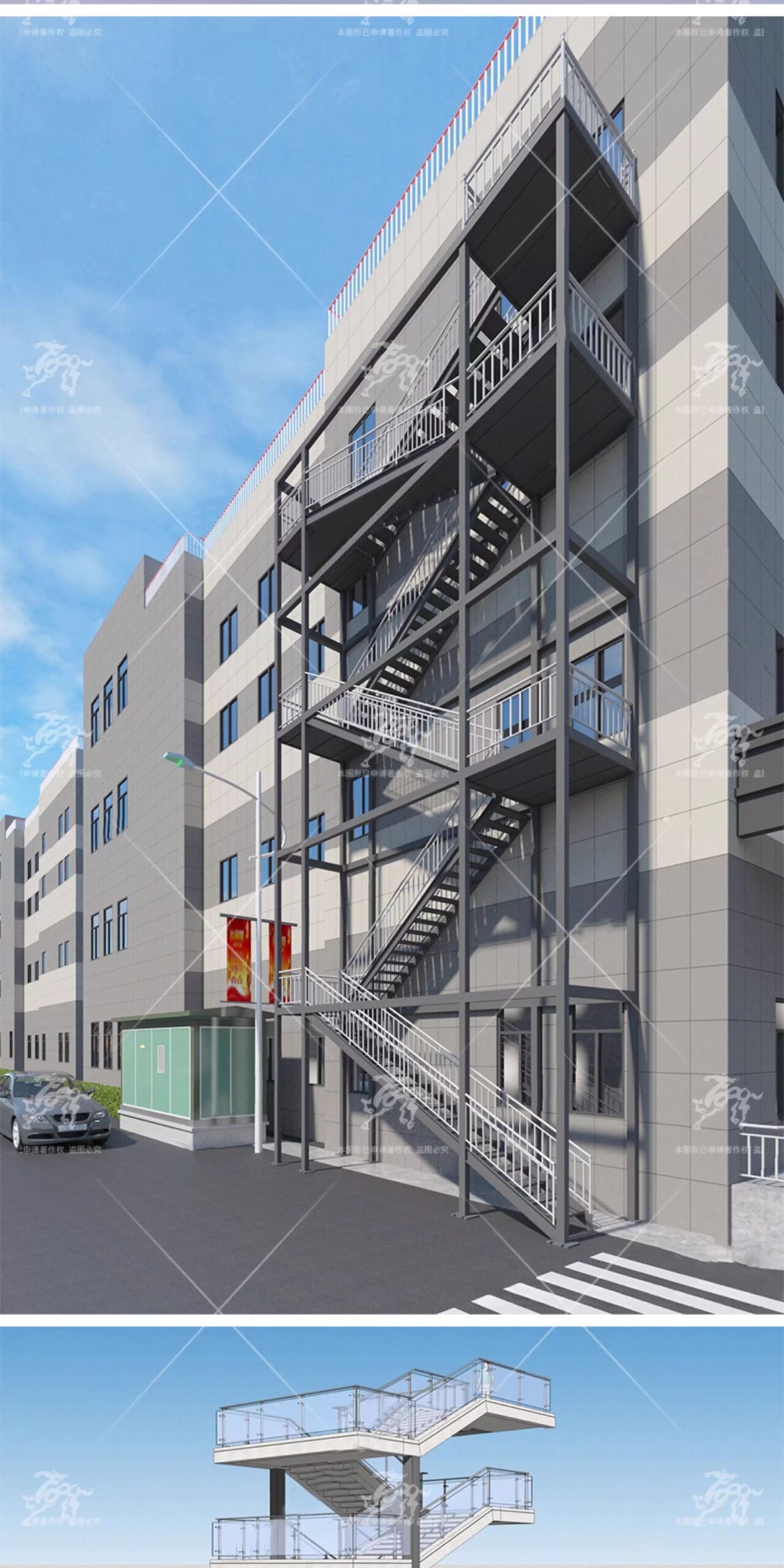 su ad13 outdoor building stairs