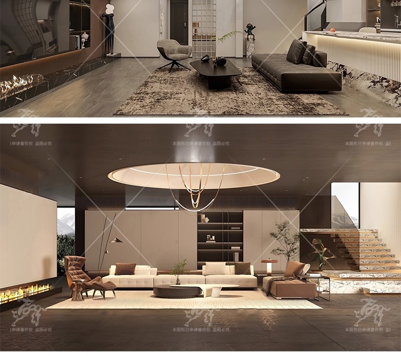 su id33 villa duplex livingroom