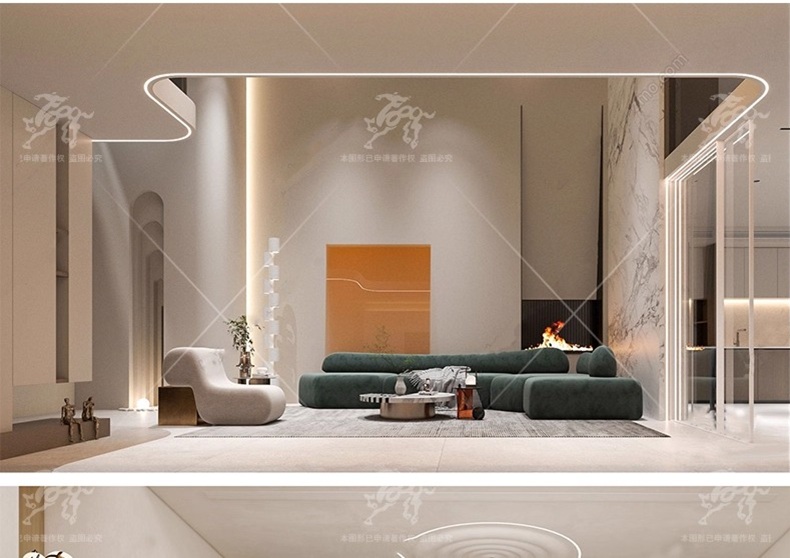 su id33 villa duplex livingroom