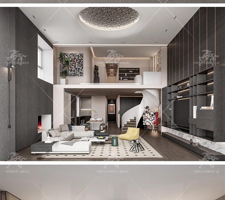 su id33 villa duplex livingroom
