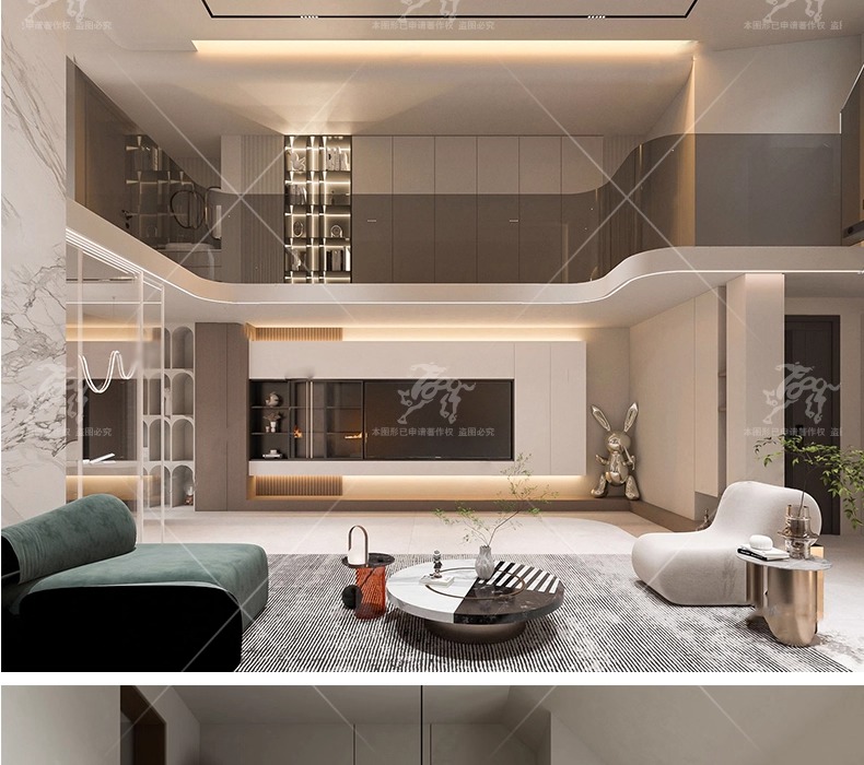 su id33 villa duplex livingroom
