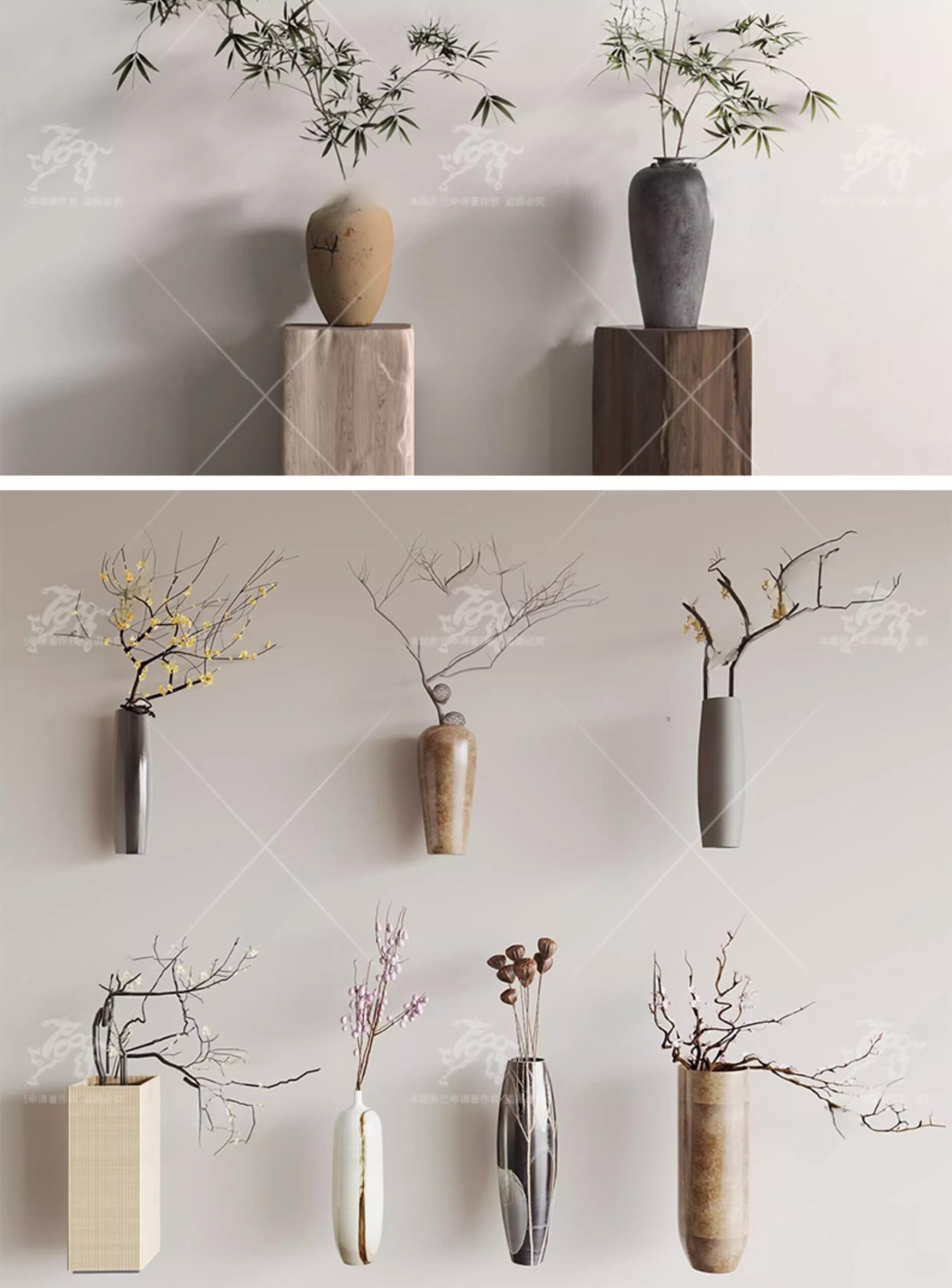 su id49 vase floral ornaments