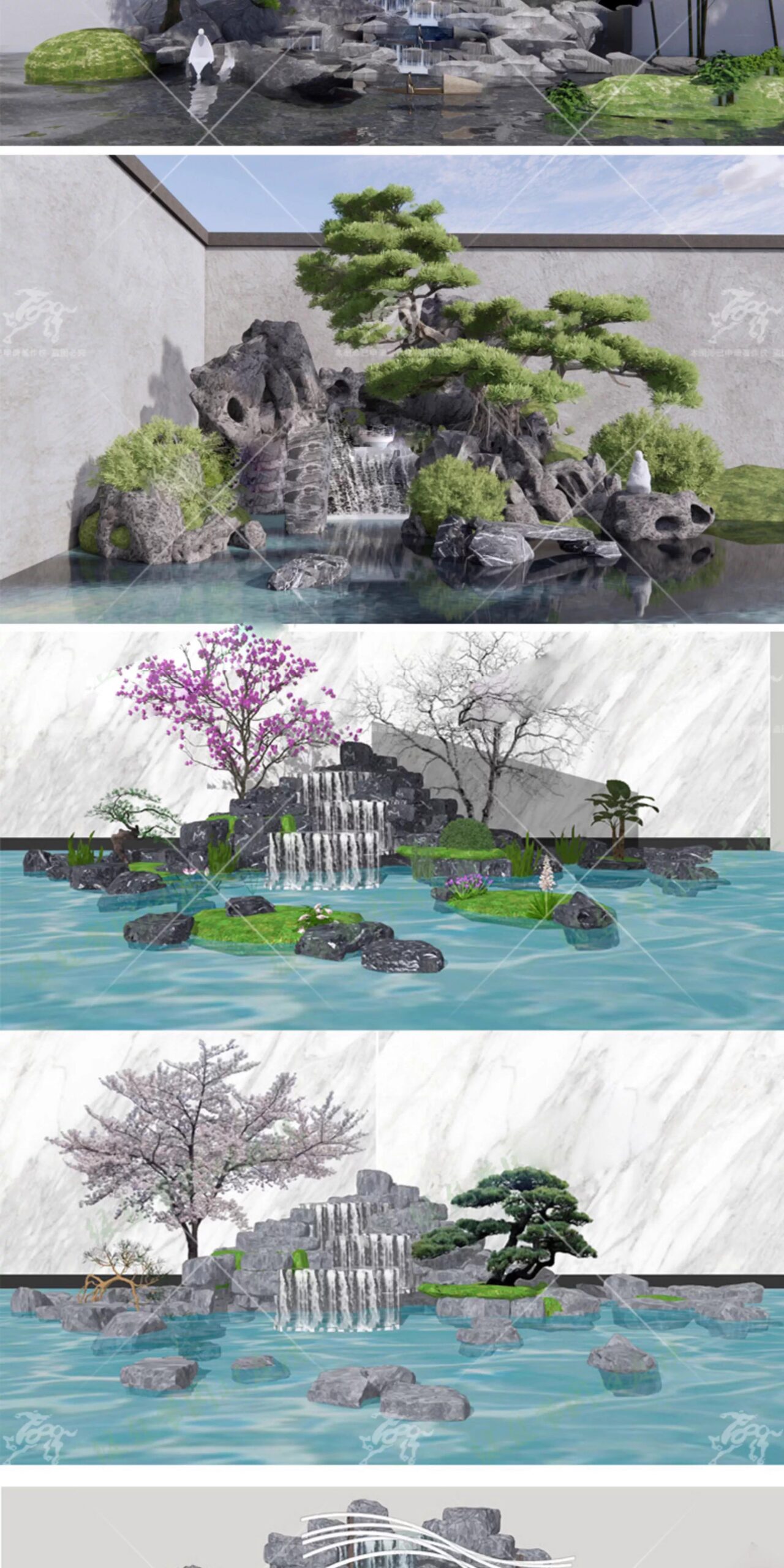 su ls35 rockery fish pond