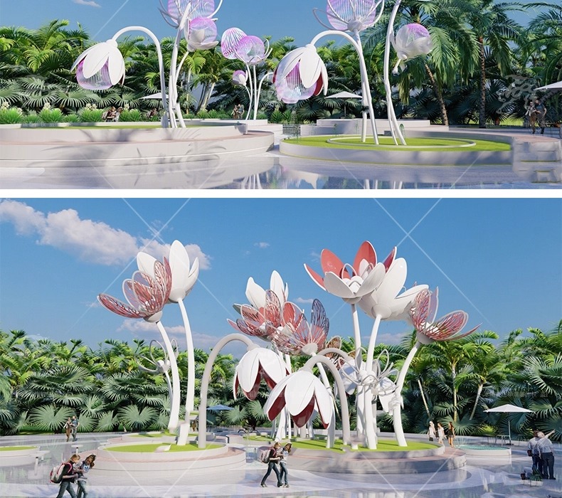 su ls44 lotus flower sculpture