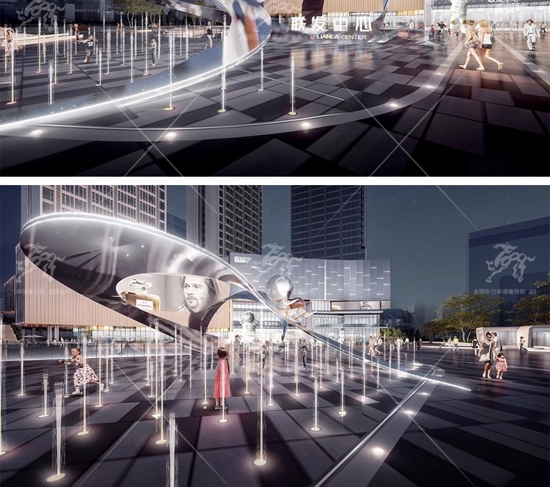 su ls47 square water fountain