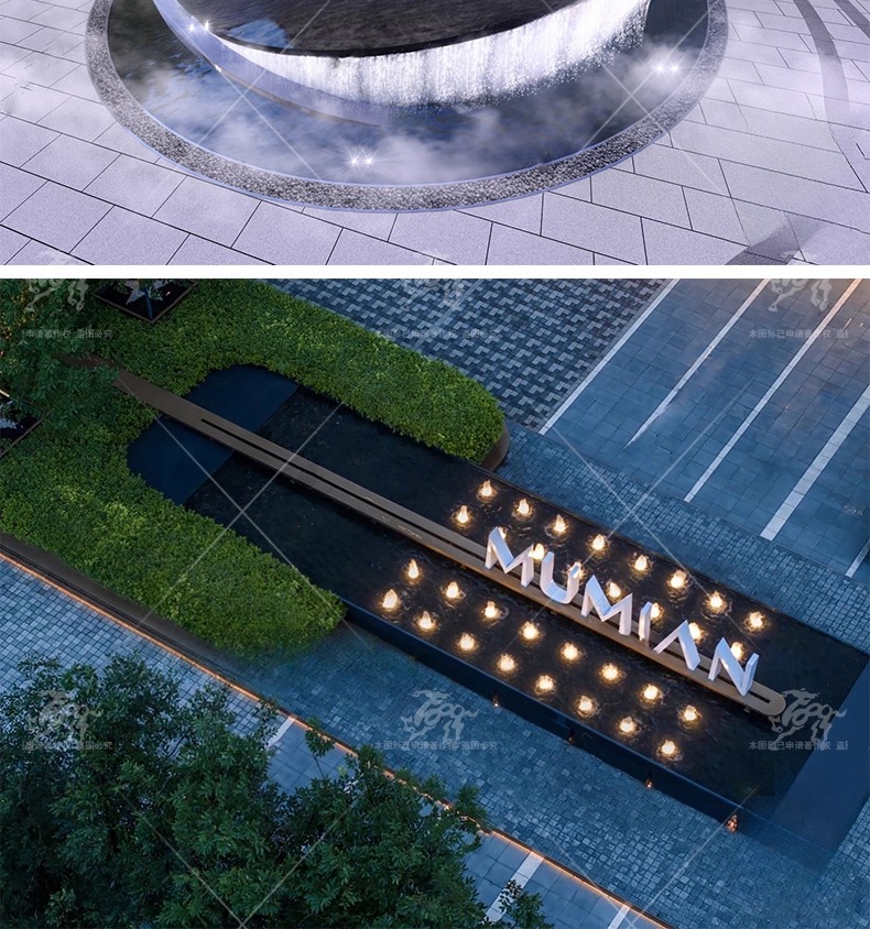 su ls47 square water fountain