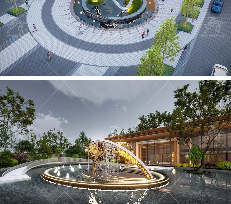 su ls47 square water fountain