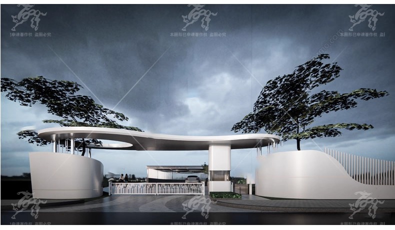 su ls48 modern real esstate entrance