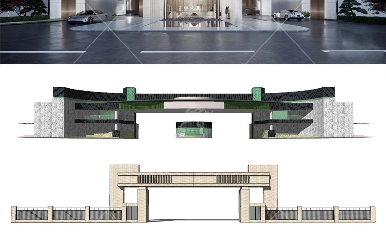 su ls48 modern real esstate entrance