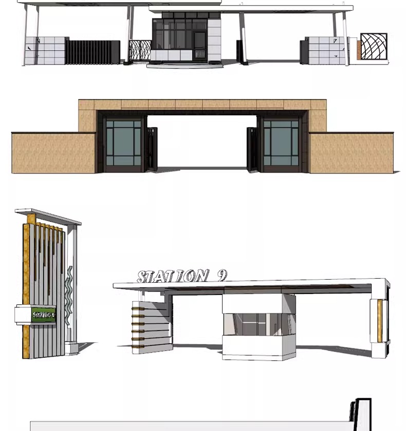 su ls48 modern real esstate entrance