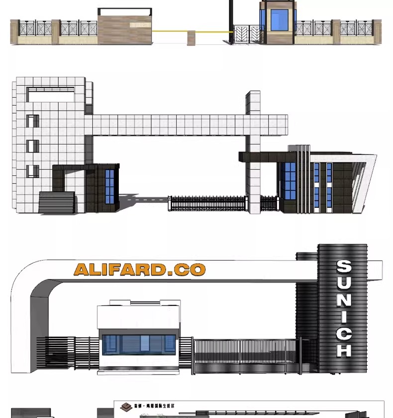 su ls48 modern real esstate entrance
