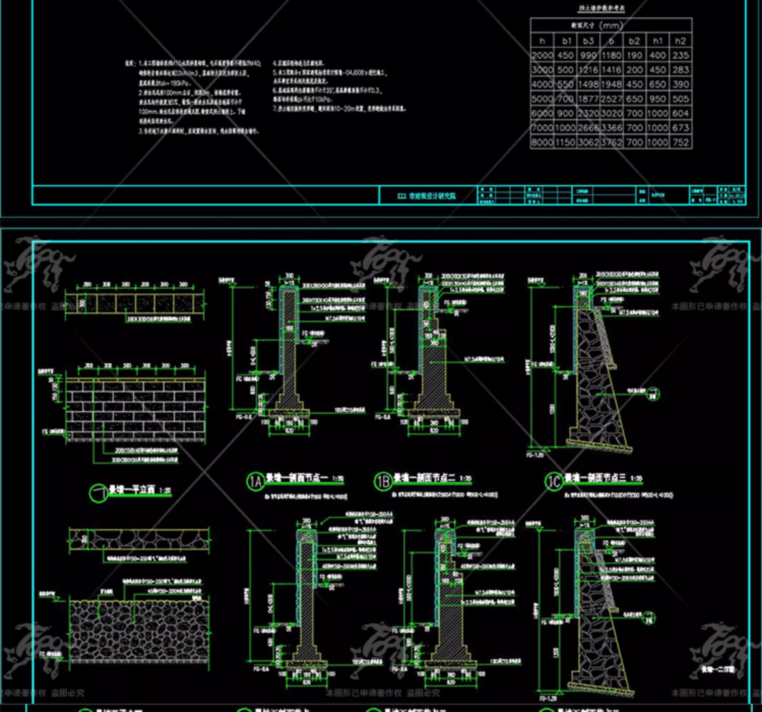 cad ls04 gabion retaining wall