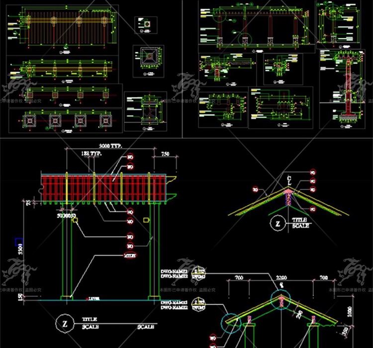 cad ls06 anticorrosive wood flower stand gallery
