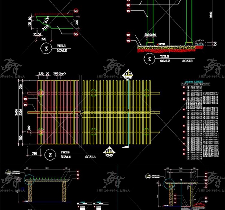cad ls06 anticorrosive wood flower stand gallery
