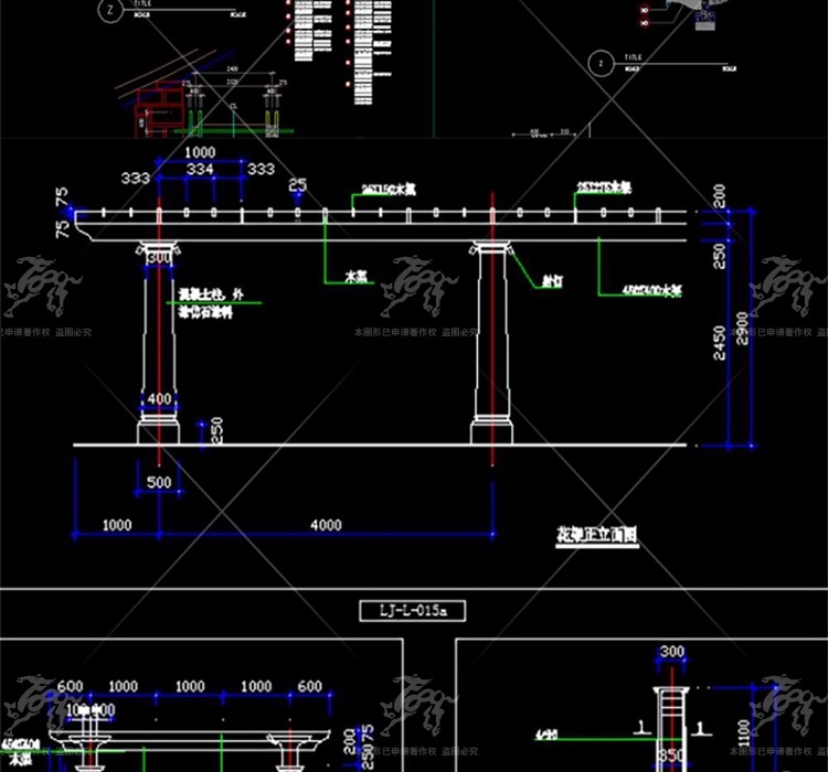 cad ls06 anticorrosive wood flower stand gallery