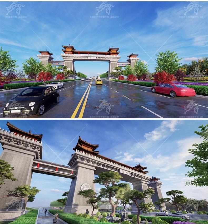 su ad40 han dynasty gate towers