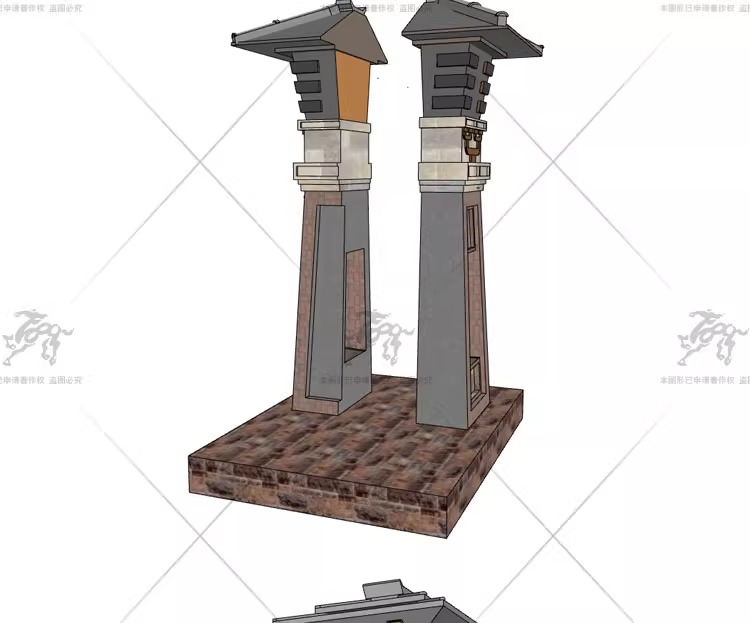 su ad40 han dynasty gate towers