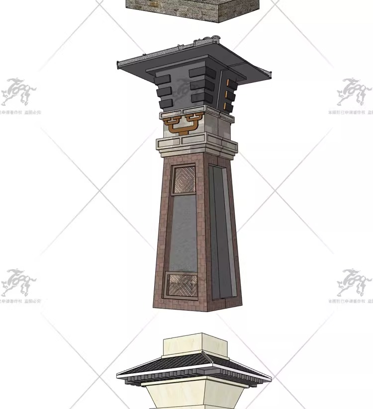 su ad40 han dynasty gate towers