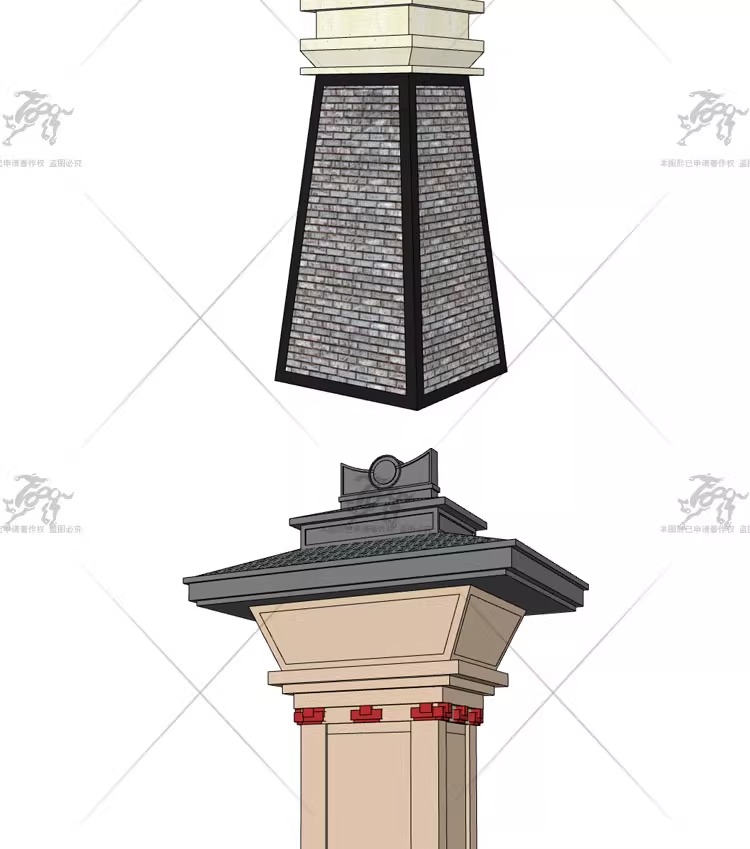 su ad40 han dynasty gate towers