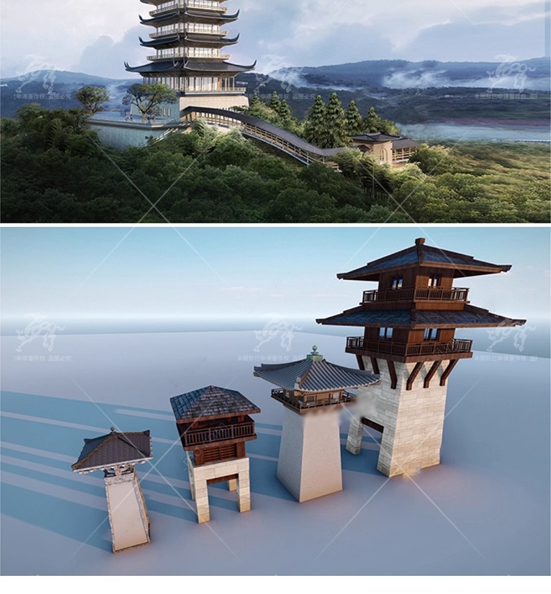 su ad40 han dynasty gate towers