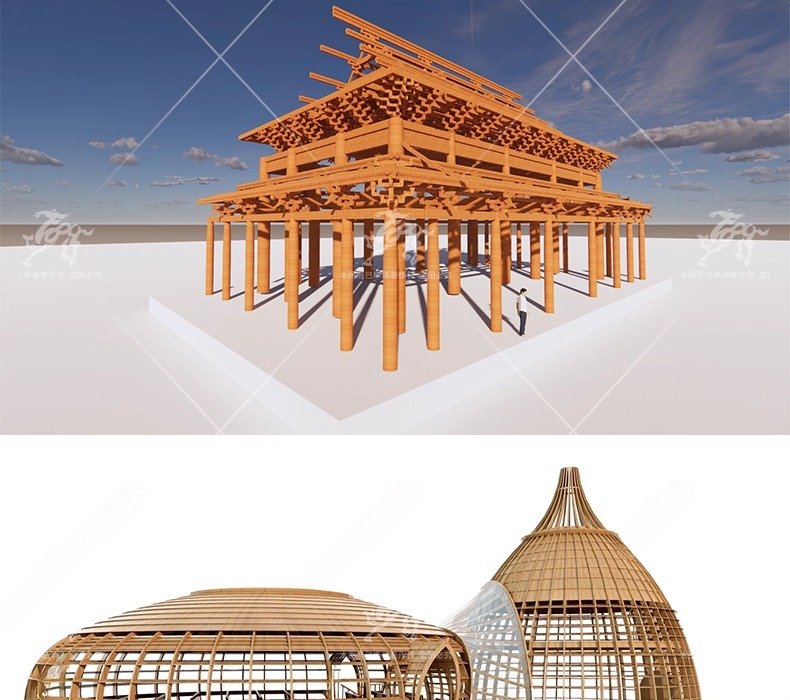 su ad48 shaped wooden structure with brackets