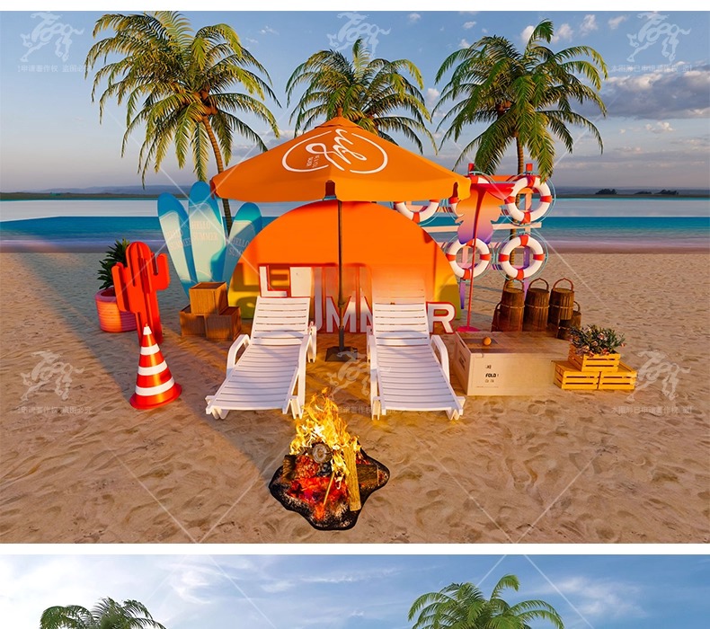 su ls54 summer beach art installation