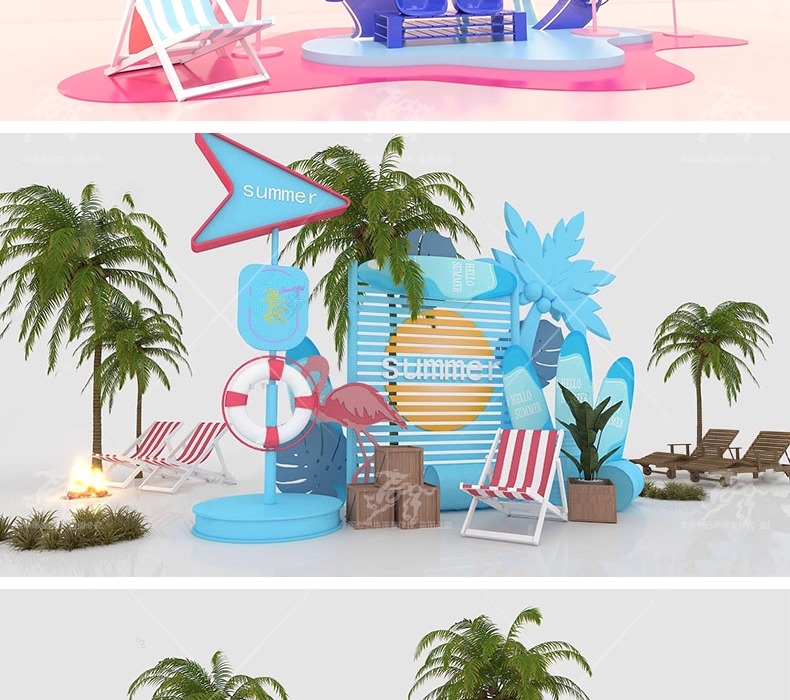 su ls54 summer beach art installation