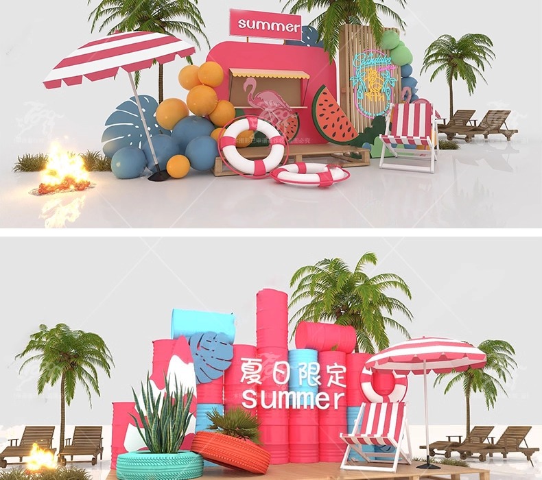 su ls54 summer beach art installation