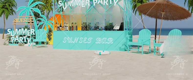 su ls54 summer beach art installation