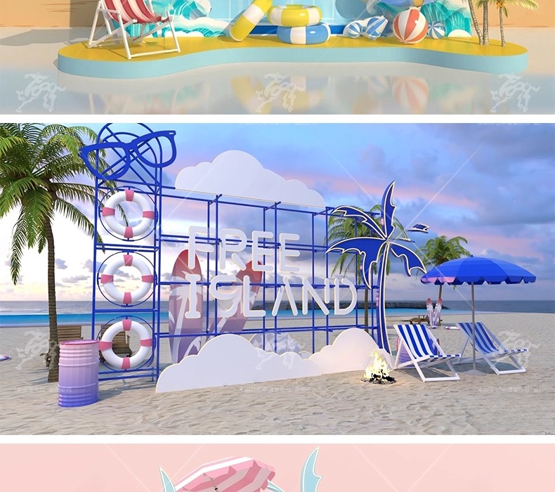 su ls54 summer beach art installation