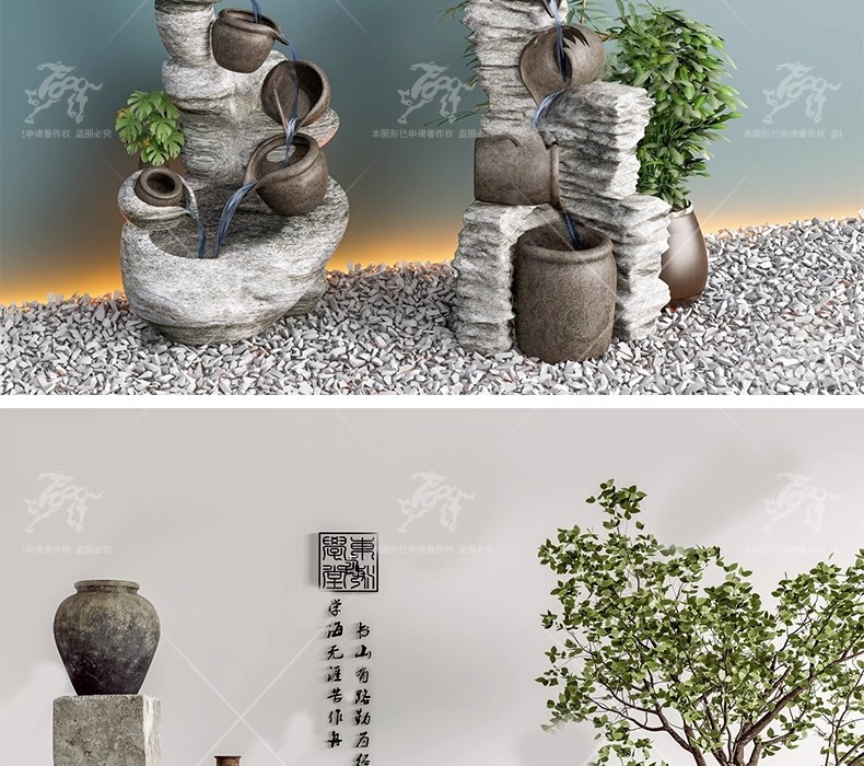 su ls56 earthenware pot water feature