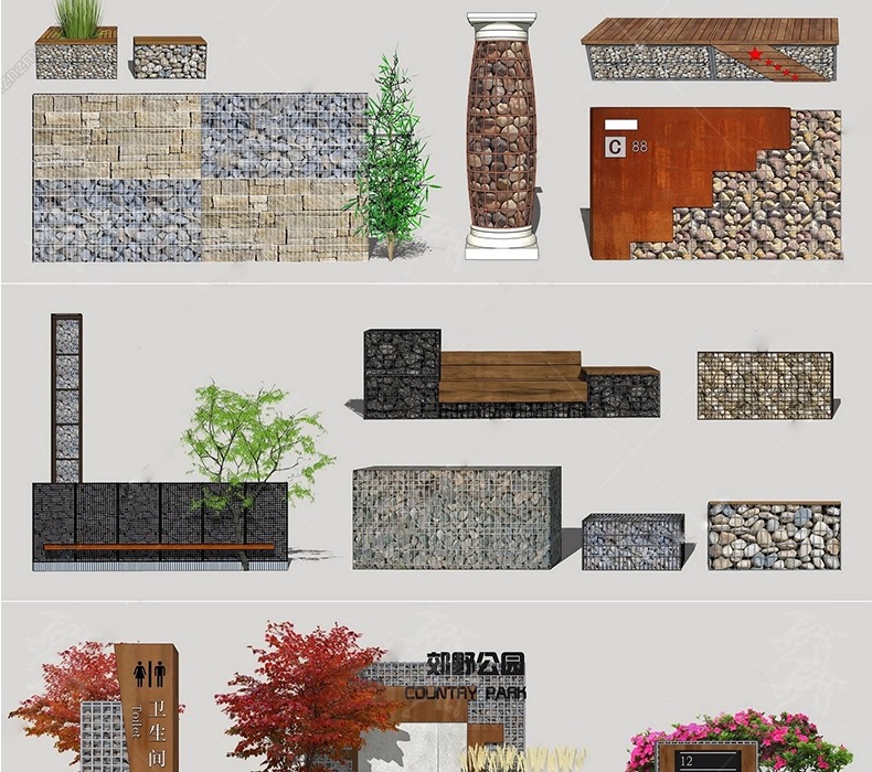 su ls58 gabion landscape wall