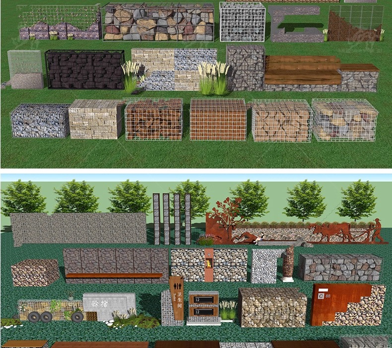 su ls58 gabion landscape wall