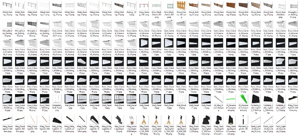 [free download] sketchup – pb4 railing