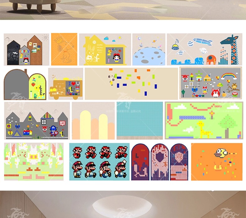 su id64 shaped wood panel wall